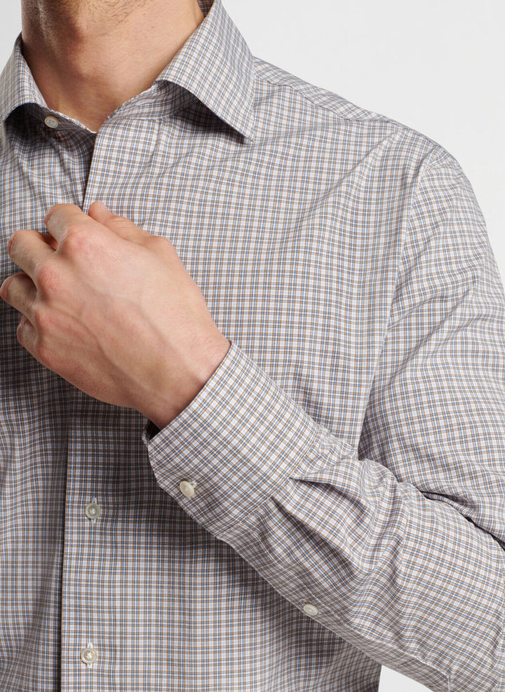 Peter Millar Crown Crafted Wicklow Performance Poplin Sport Shirt: Tawny