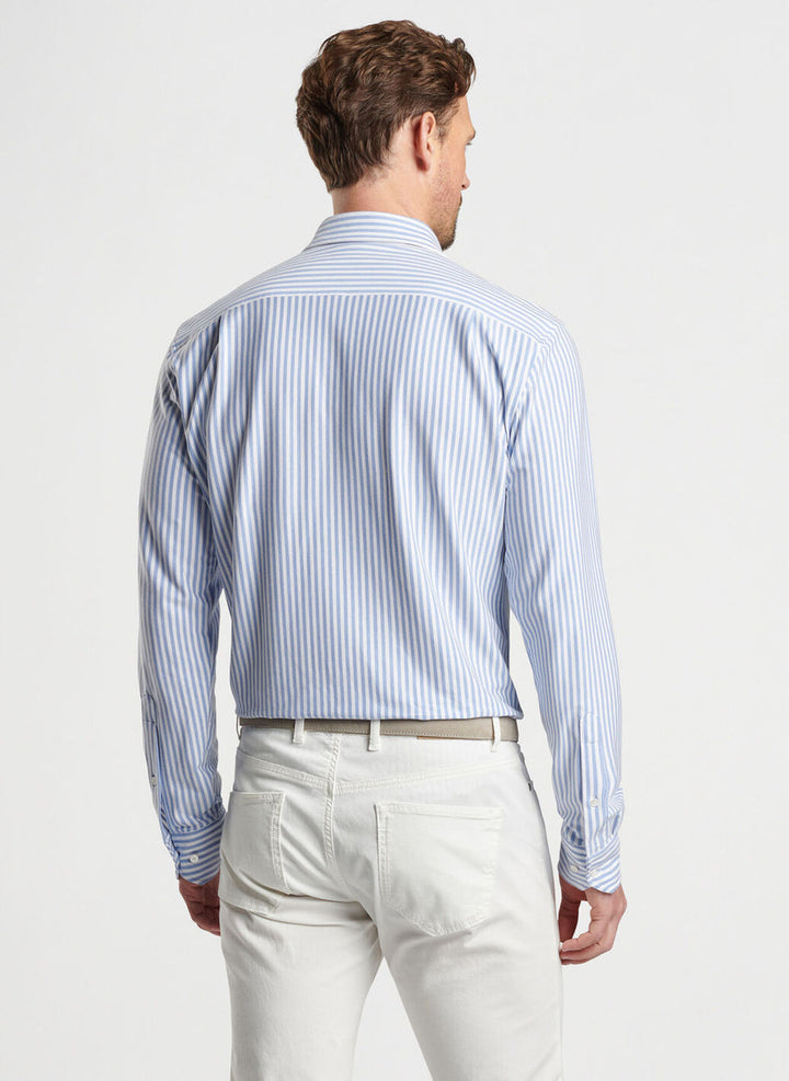 Peter Millar Crown Crafted Soren Excursionist Flex Sport Shirt: Brook Blue