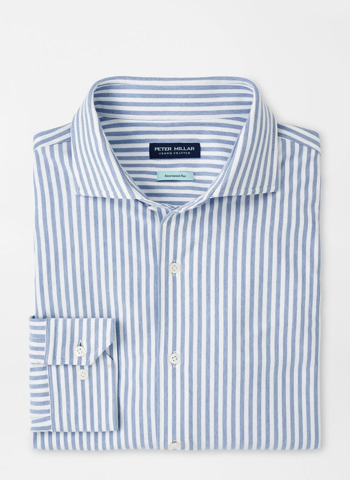 Peter Millar Crown Crafted Soren Excursionist Flex Sport Shirt: Brook Blue