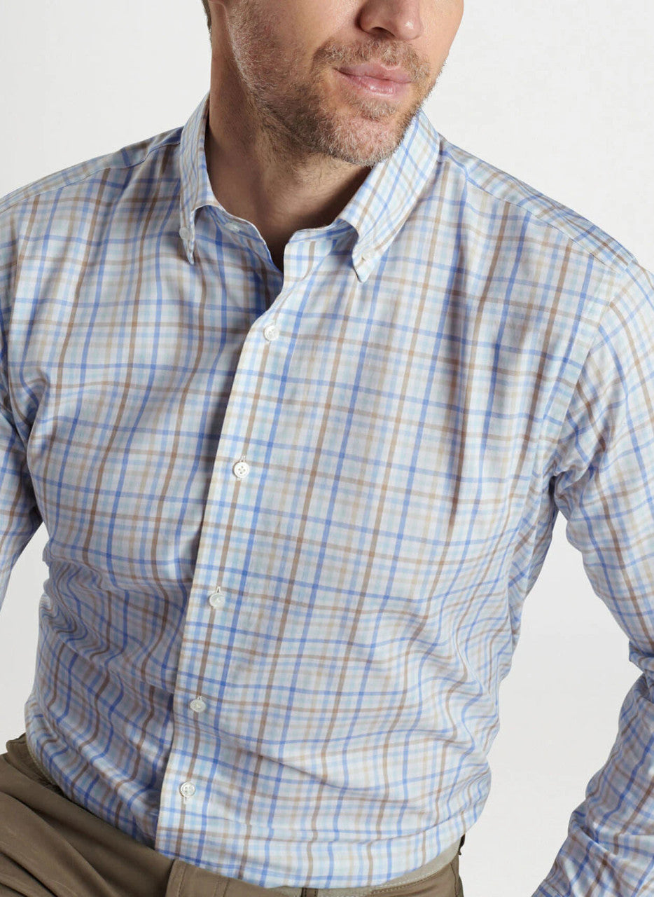 Peter Millar Crown Crafted Brighton Cotton Sport Shirt: Elixir