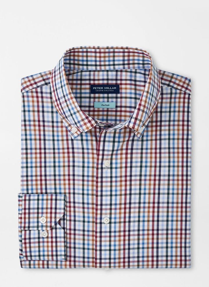 Peter Millar Crown Crafted Brighton Cotton Sport Shirt: Navy