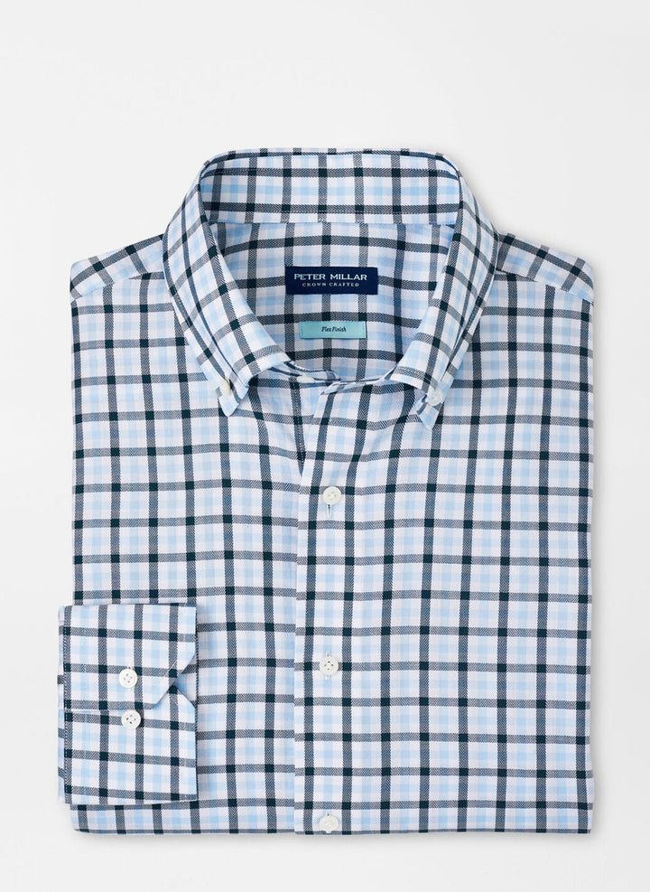 Peter Millar Crown Crafted Combe Cotton Sport Shirt: White