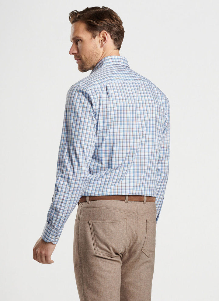 Peter Millar Crown Crafted Howgill Cotton Sport Shirt: Brook Blue