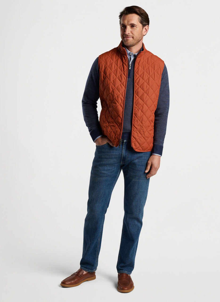 Peter Millar Essex Vest: Burnt Orange