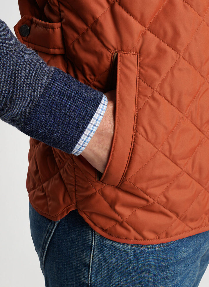 Peter Millar Essex Vest: Burnt Orange