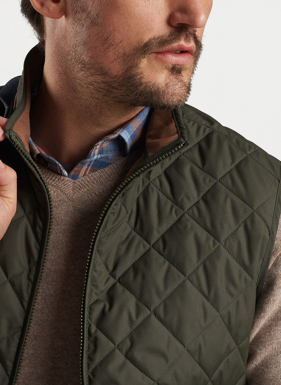 Peter Millar Essex Vest: Dark Olive