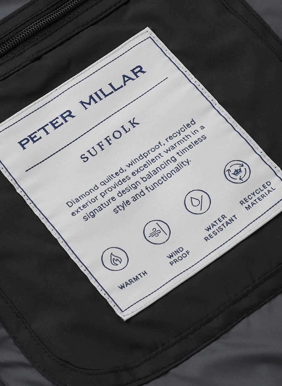 Peter Millar Suffolk Coat: Black