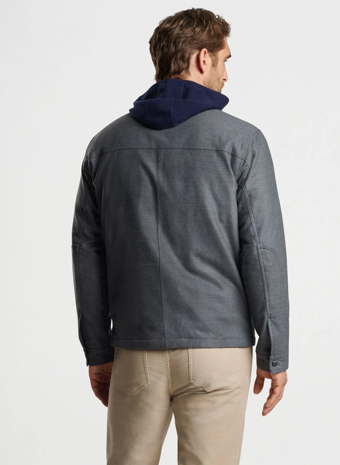 Peter Millar Norfolk Wool Bomber: Charcoal