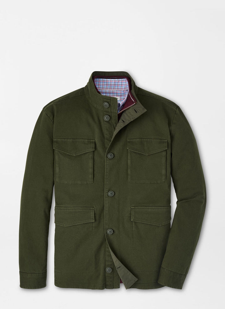 Peter Millar Stowe Reversible Safari Jacket: Dark Olive