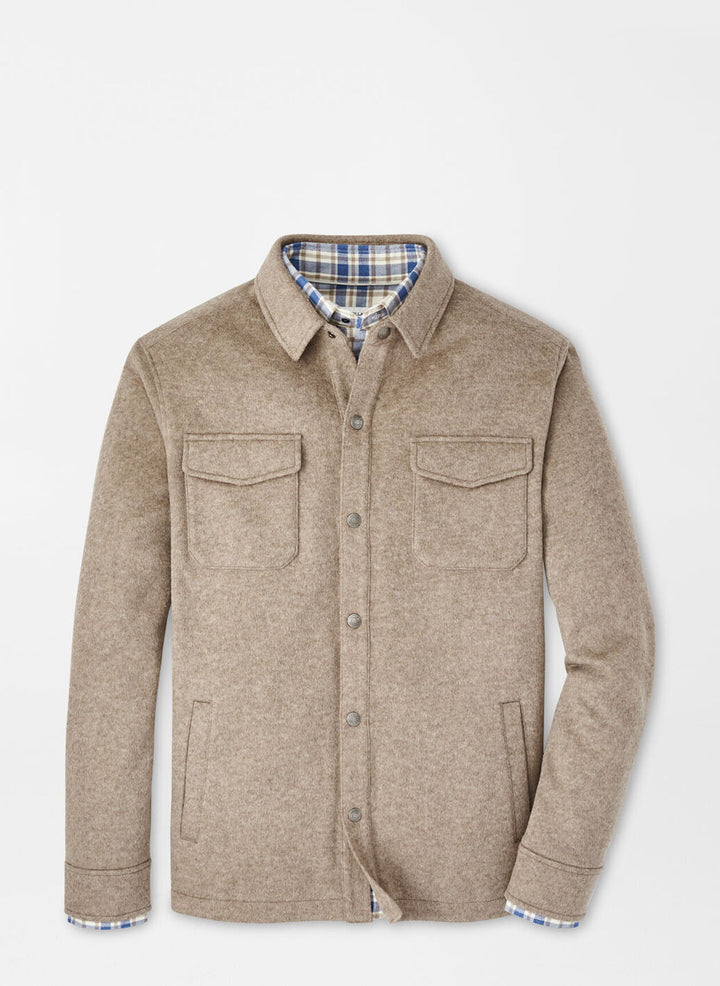 Peter Millar Crown Flex Fleece Shirt Jacket: Grain