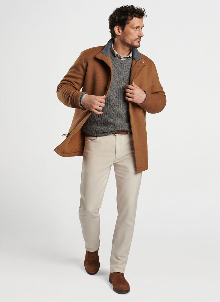 Peter Millar Crown Flex Fleece City Coat: Hazelwood