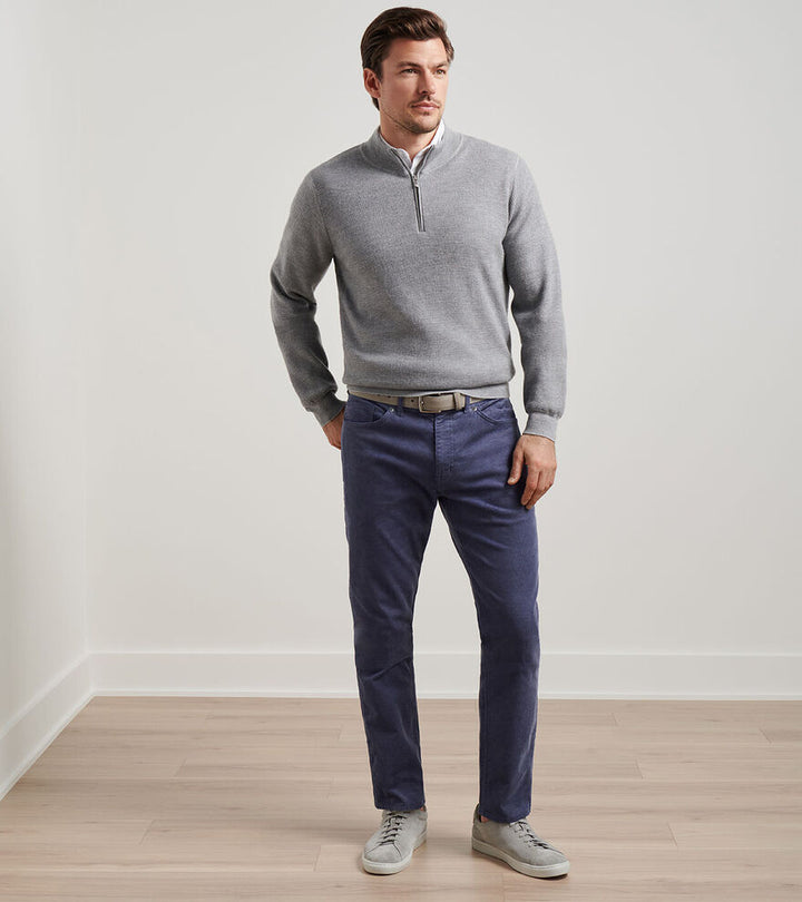 Peter Millar Superior Soft Corduroy Five-Pocket Pant: Blue Haze