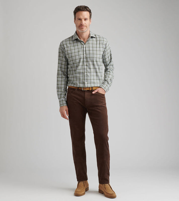 Peter Millar Superior Soft Corduroy Five-Pocket Pant: French Press