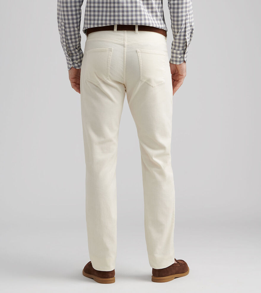 Peter Millar Superior Soft Corduroy Five-Pocket Pant: Ivory
