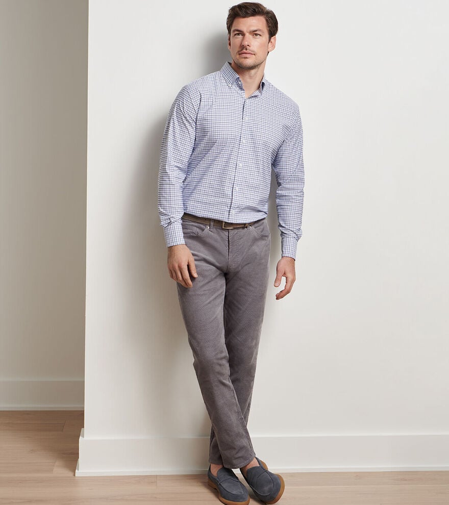 Peter Millar Superior Soft Corduroy Five-Pocket Pant: Oslo Grey
