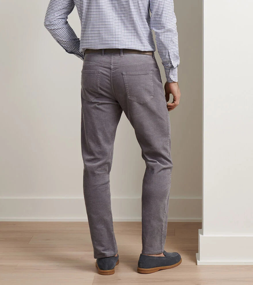 Peter Millar Superior Soft Corduroy Five-Pocket Pant: Oslo Grey