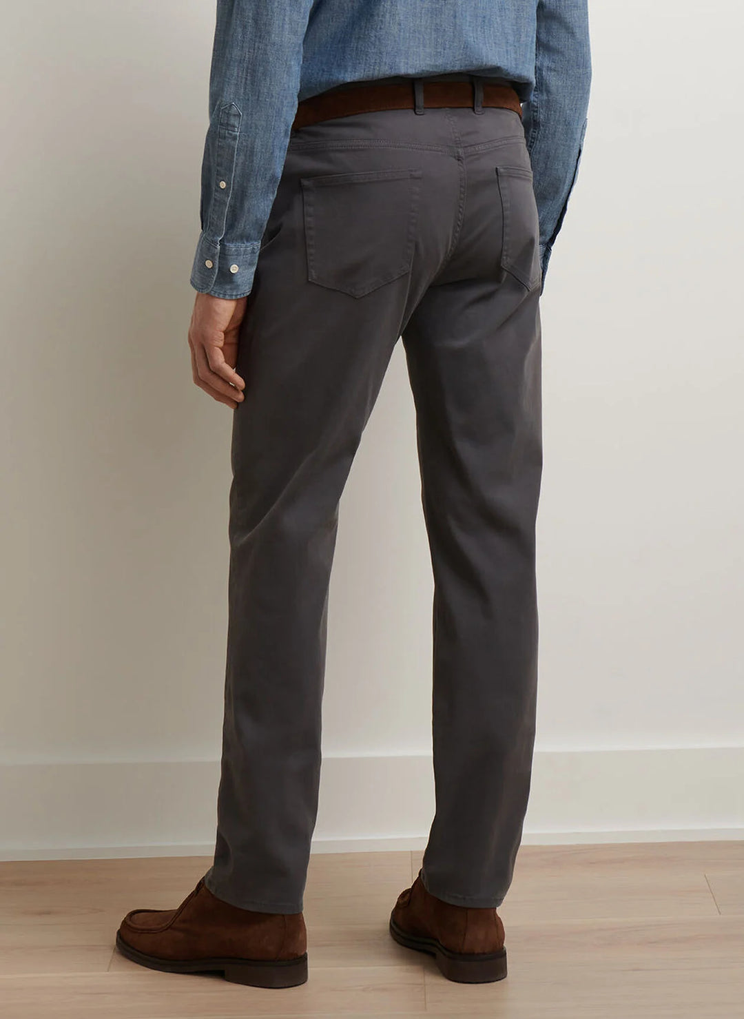 Peter Millar Signature Sateen Five-Pocket Pant: Iridium