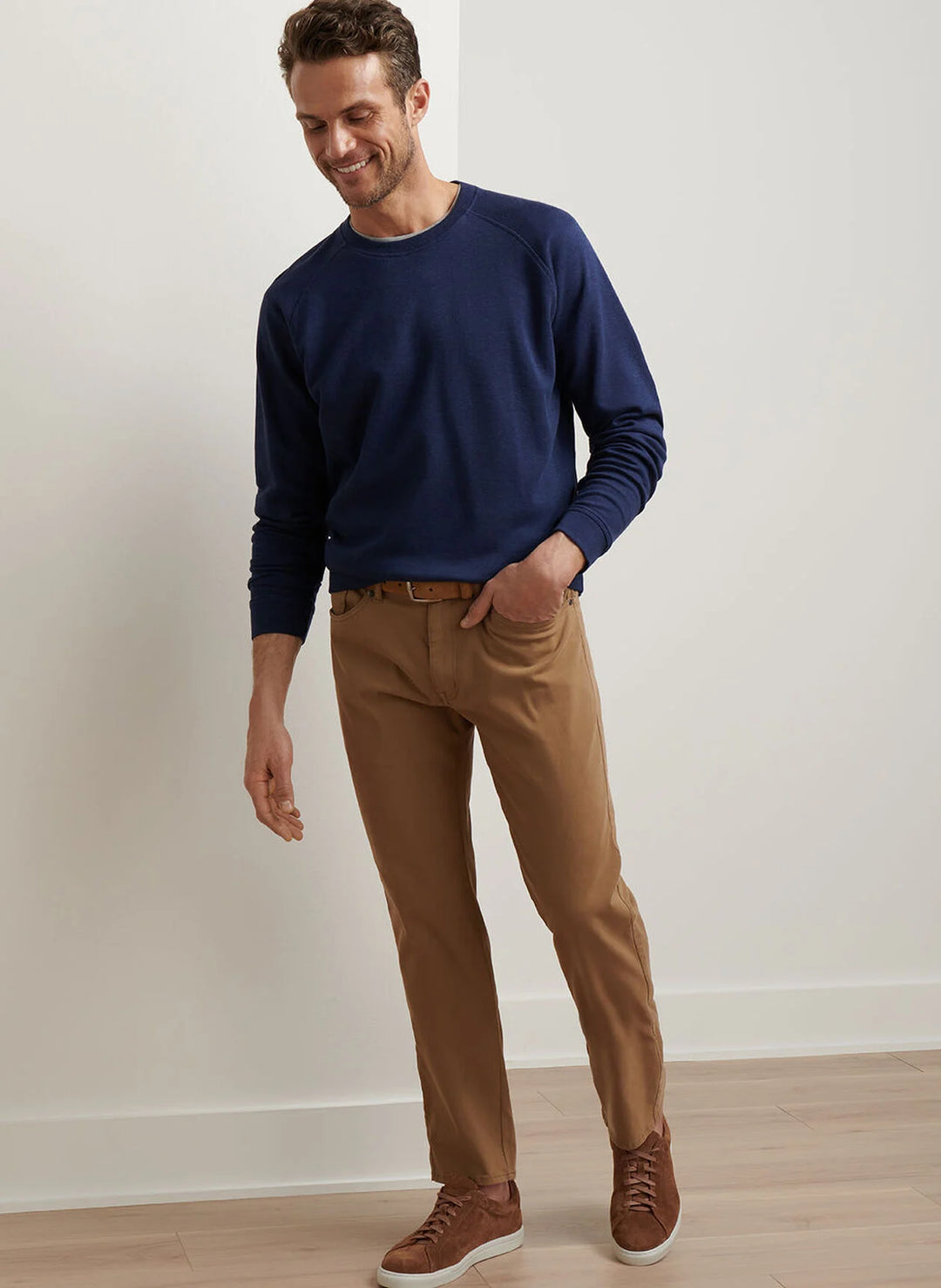 Peter Millar Signature Sateen Five-Pocket Pant: Rye