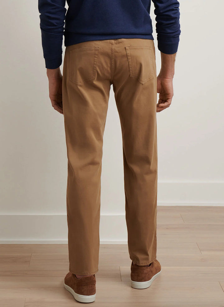 Peter Millar Signature Sateen Five-Pocket Pant: Rye