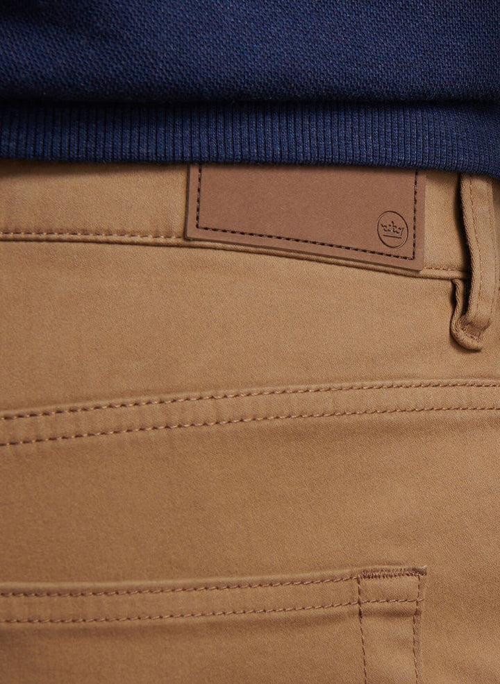 Peter Millar Signature Sateen Five-Pocket Pant: Rye