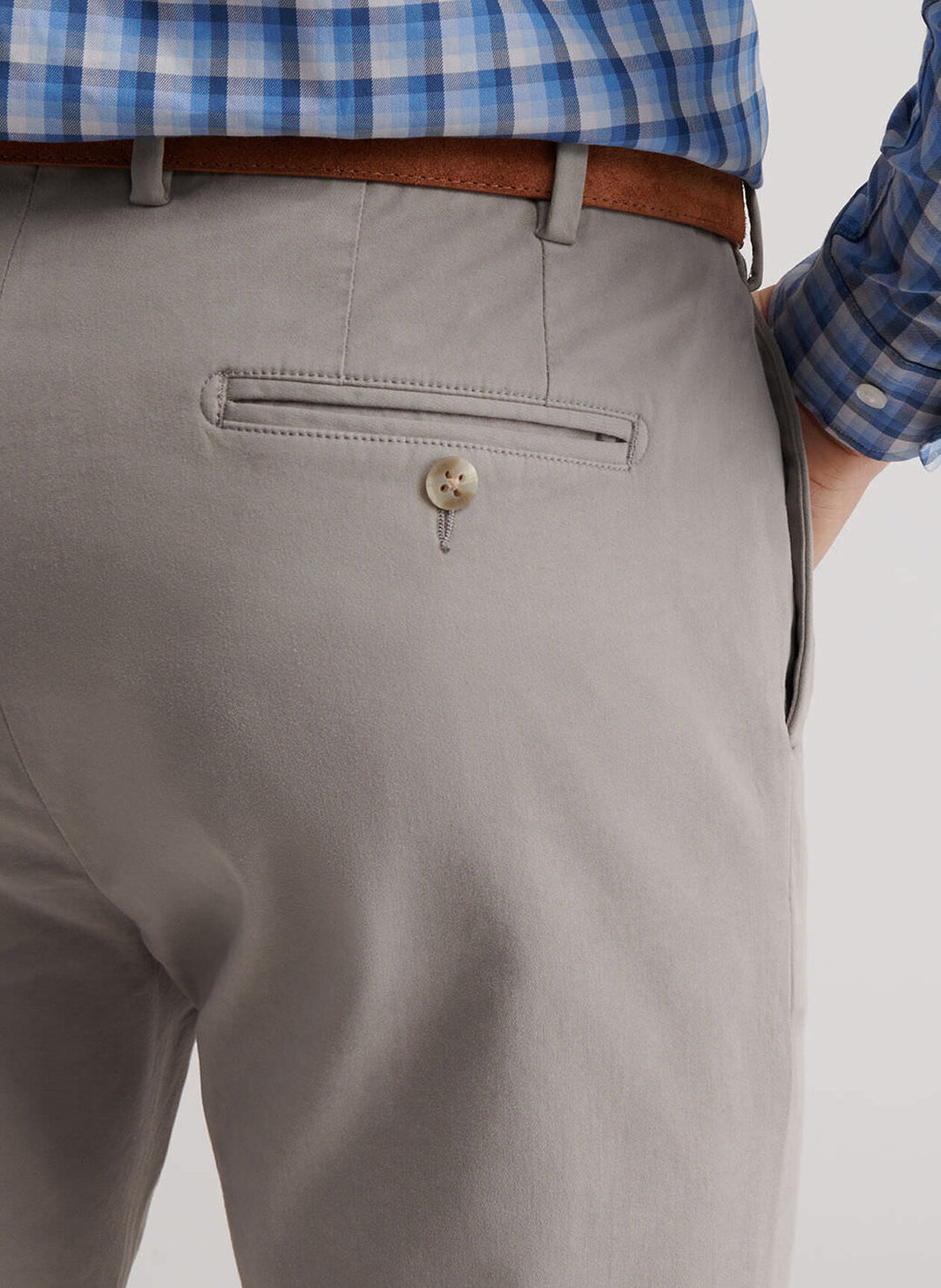 Peter Millar Signature Sateen Flat Front Trouser: Gale Grey