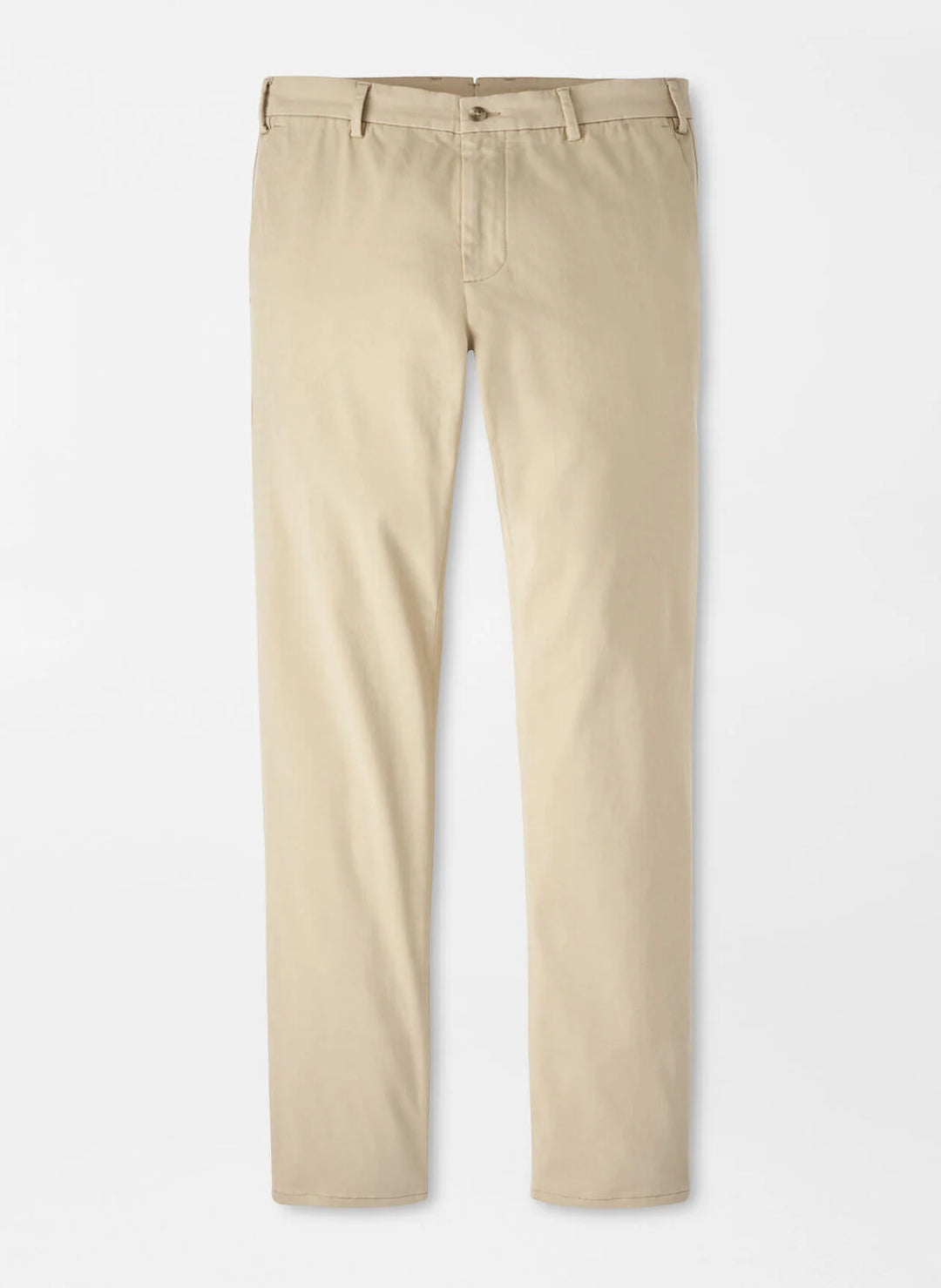 Peter Millar Signature Sateen Flat Front Trouser: Khaki