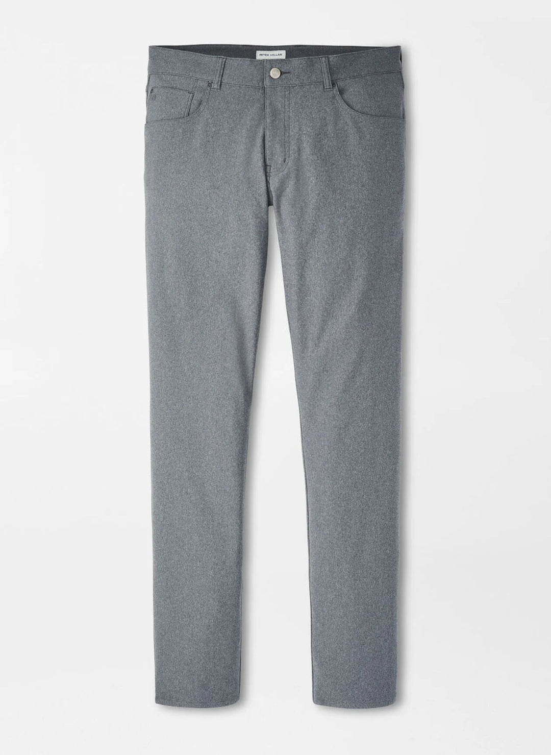 Peter Millar Brevard Performance Flannel Five-Pocket Pant: Charcoal