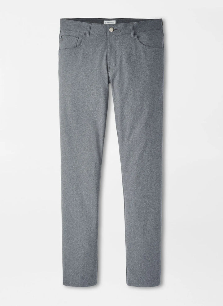 Peter Millar Brevard Performance Flannel Five-Pocket Pant: Charcoal