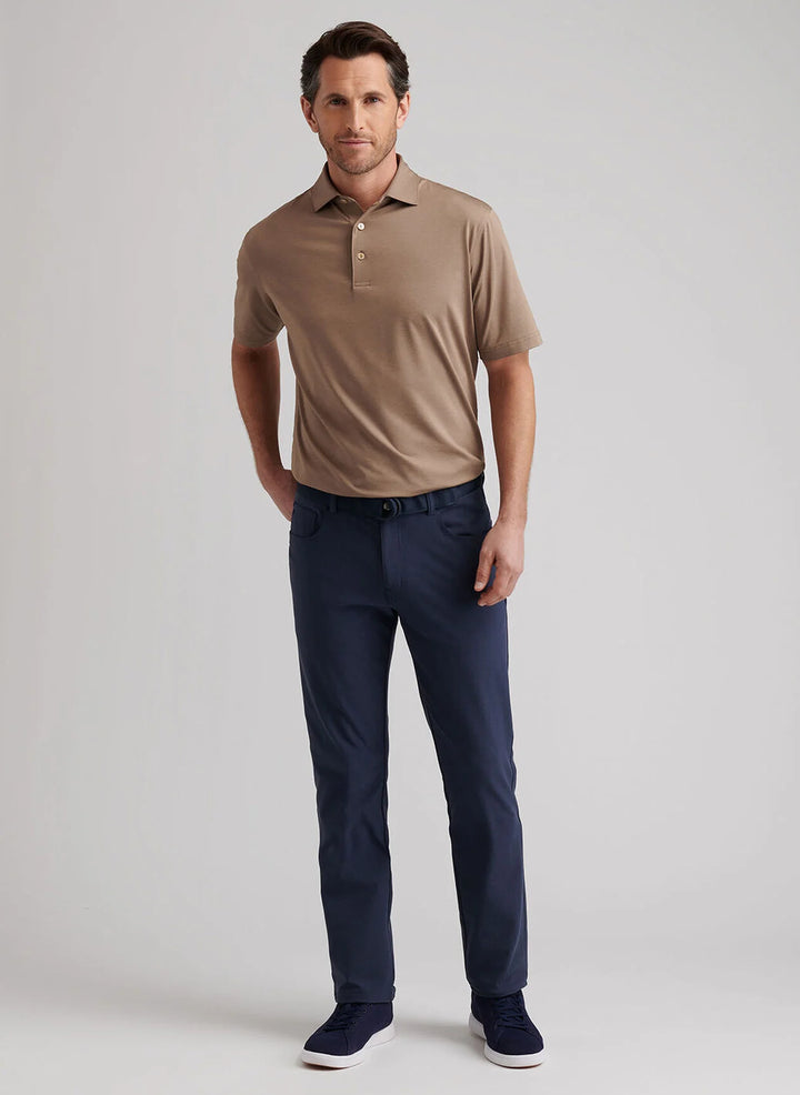 Peter Millar Brevard Performance Flannel Five-Pocket Pant: Navy
