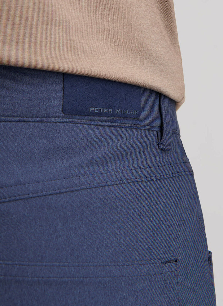 Peter Millar Brevard Performance Flannel Five-Pocket Pant: Navy