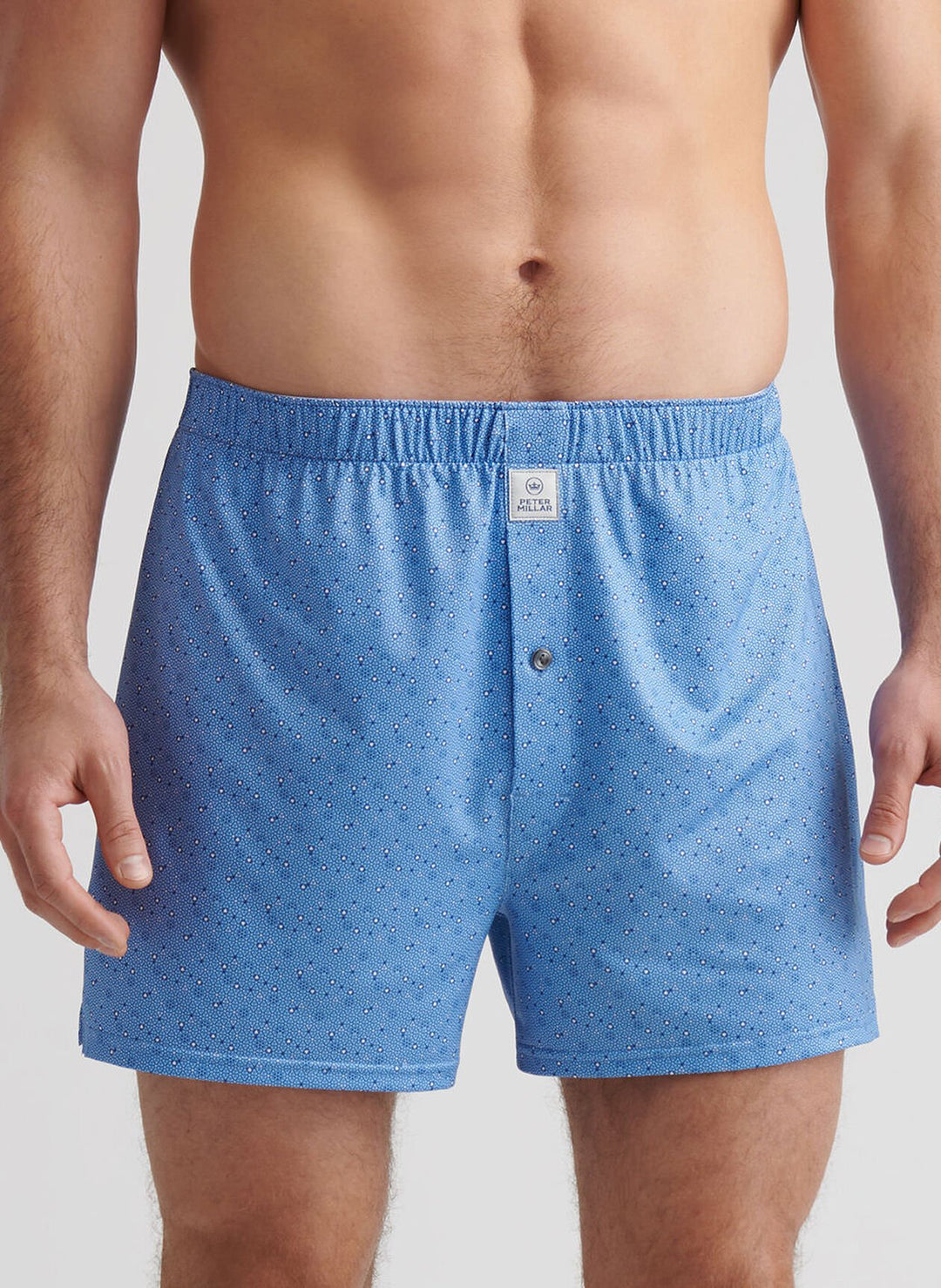 Peter Millar Costanzo Geo Performance Boxer Short: Evening Tide