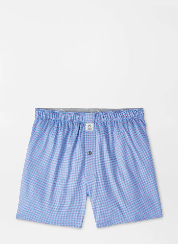 Peter Millar Phoenix Performance Boxer Short: Cottage Blue
