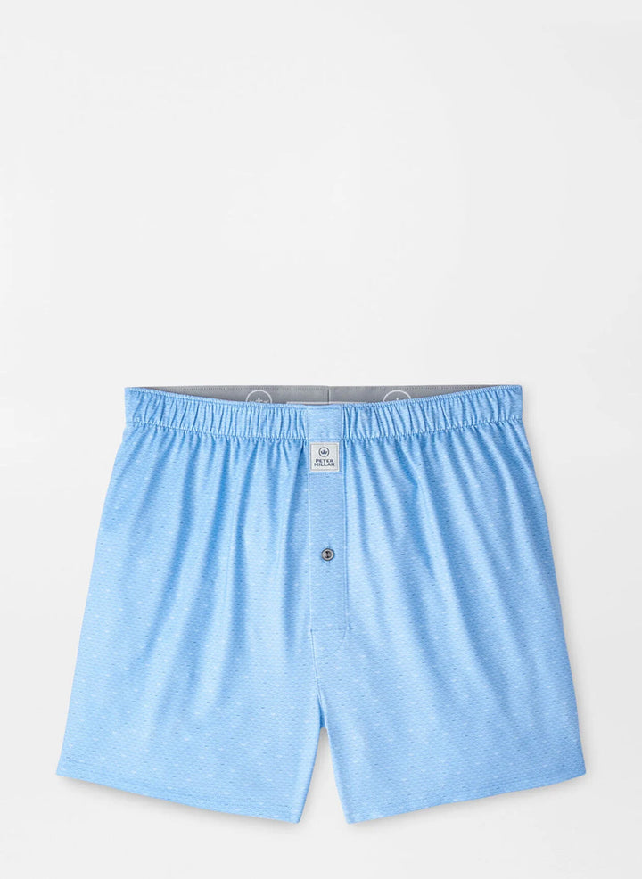 Peter Millar Fall Football Performance Boxer Short: Cottage Blue