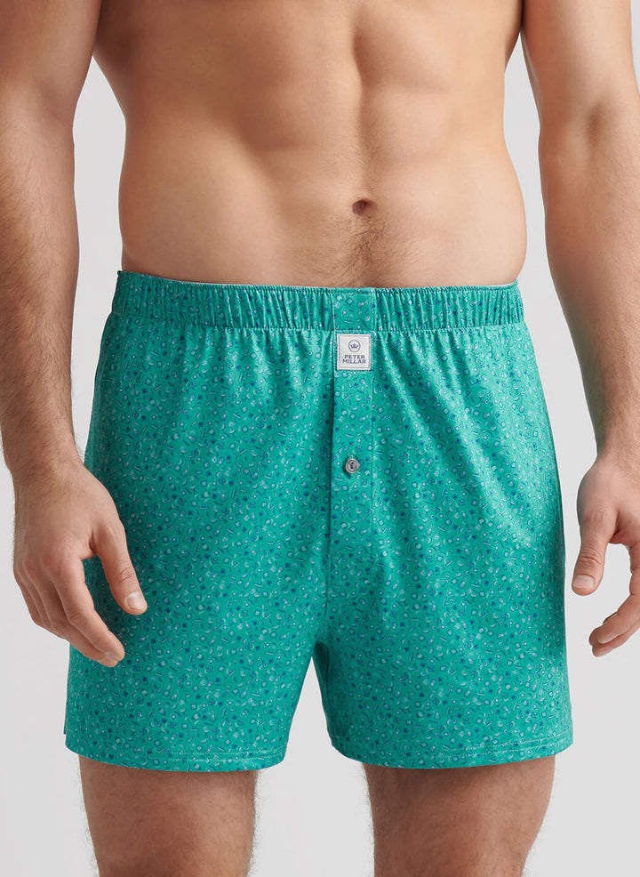 Peter Millar Day of the Dead Performance Boxer Short: Meadow