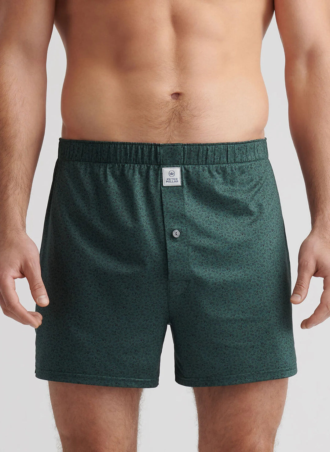 Peter Millar No Slow Play Performance Boxer Short: Nordic Pine