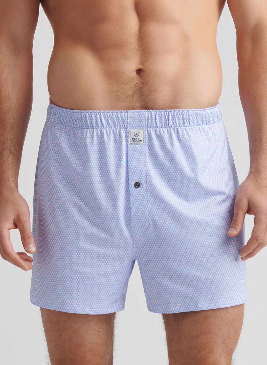 Peter Millar Geo Skull Performance Boxer Short: White