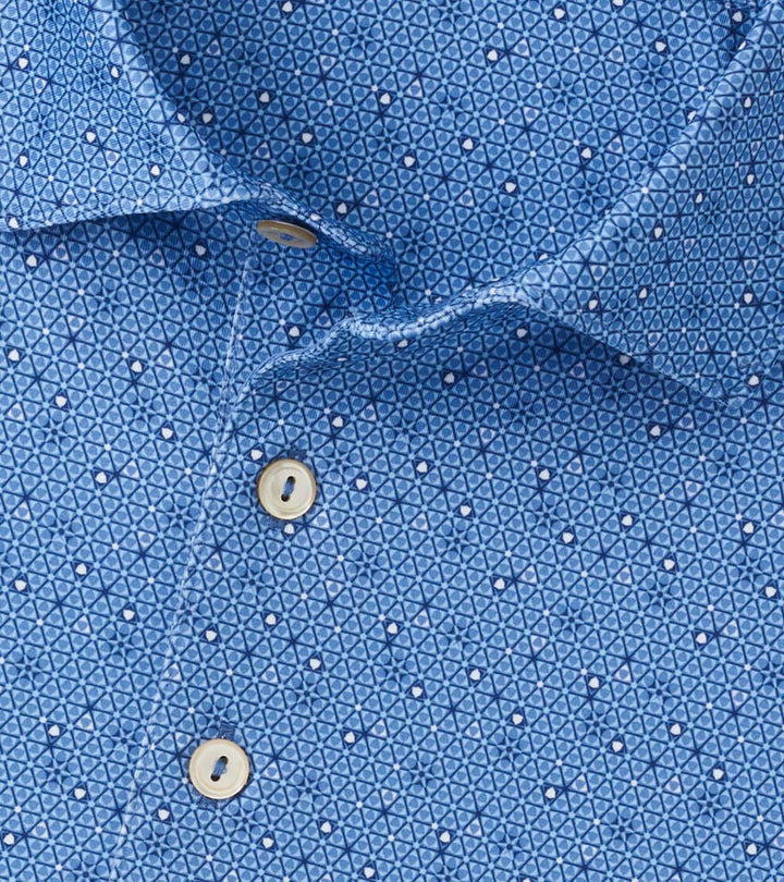 Peter Millar Costanzo Geo Performance Jersey Polo: Evening Tide
