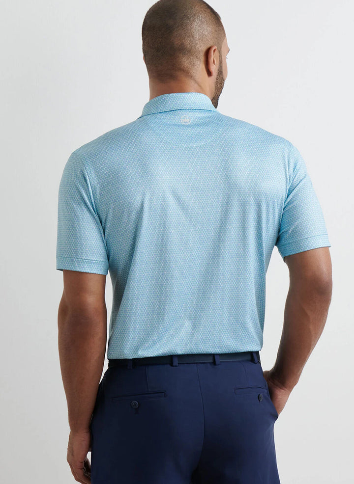Peter Millar Costanzo Geo Performance Jersey Polo: Meadow