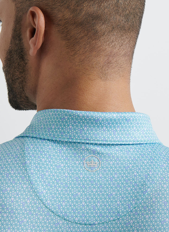 Peter Millar Costanzo Geo Performance Jersey Polo: Meadow