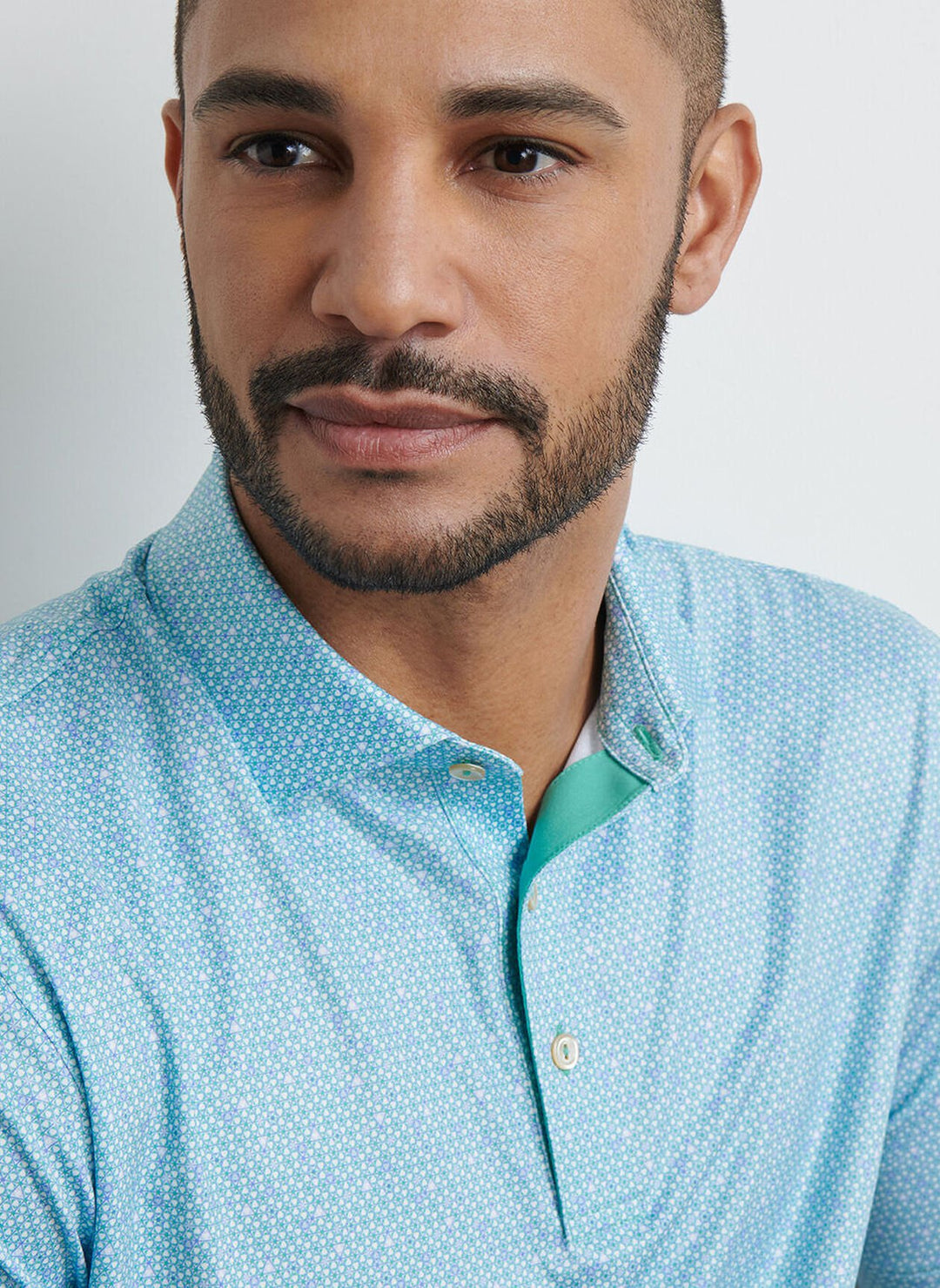Peter Millar Costanzo Geo Performance Jersey Polo: Meadow