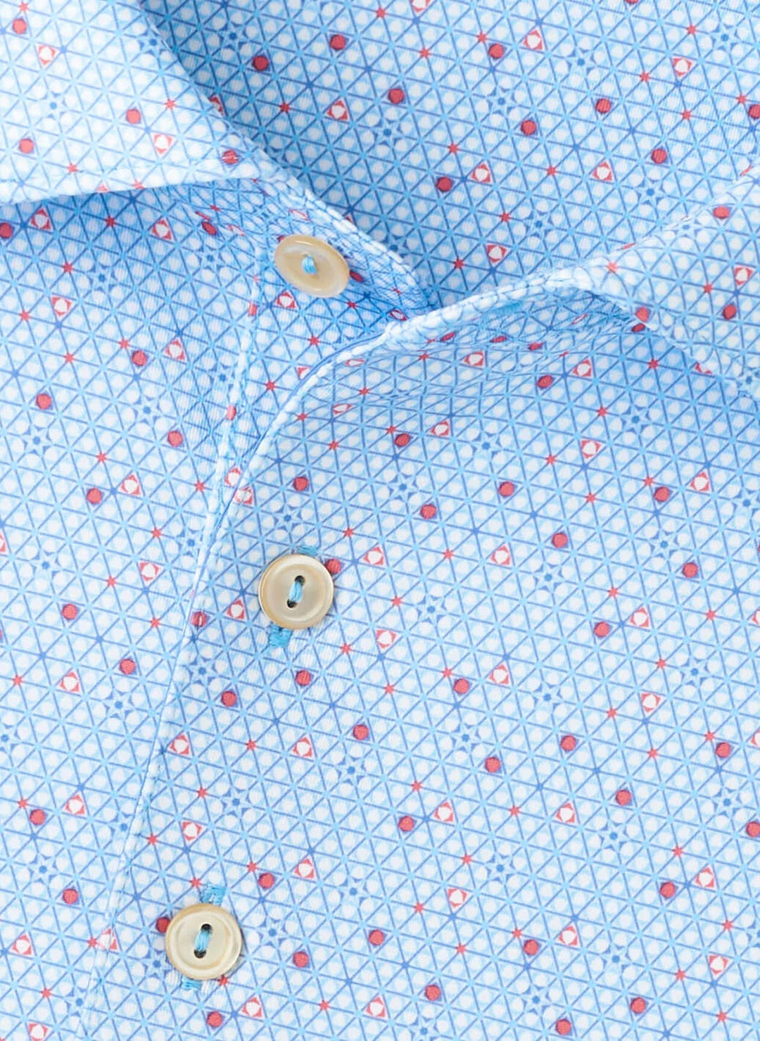 Peter Millar Costanzo Geo Performance Jersey Polo: Seaport Blue