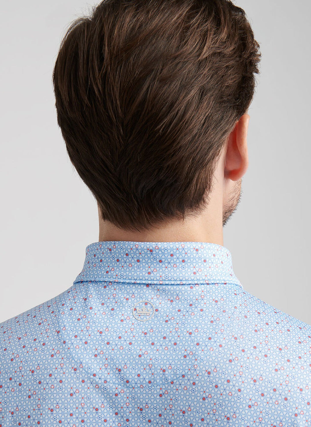 Peter Millar Costanzo Geo Performance Jersey Polo: Seaport Blue