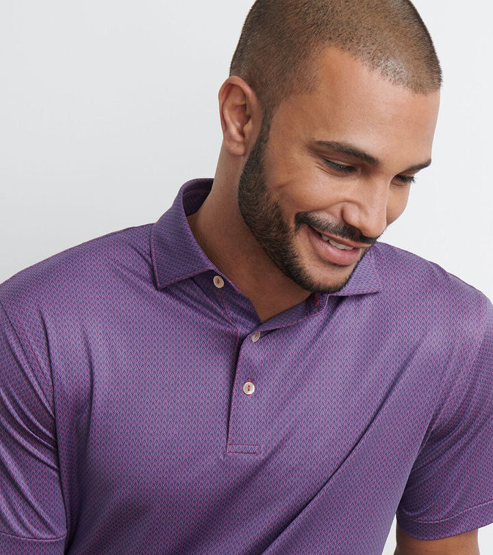 Peter Millar Abbott Performance Jersey Polo: Rosewood
