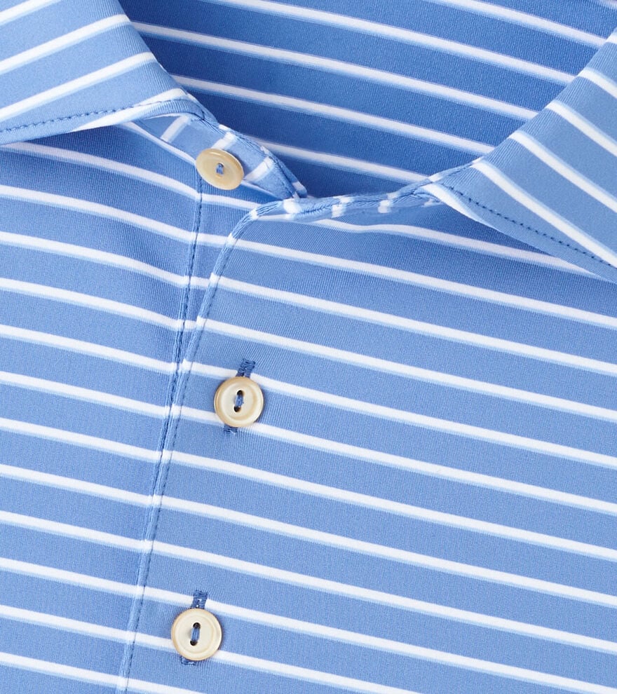 Peter Millar Dunnes Performance Jersey Polo "Lake Murray Dam Towers": Evening Tide