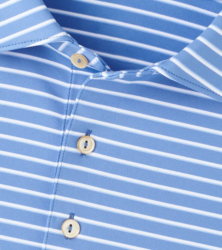 Peter Millar Dunnes Performance Jersey Polo "Lake Murray Dam Towers": Evening Tide