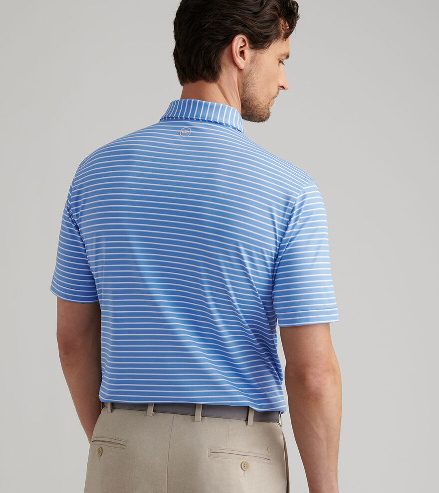 Peter Millar Dunnes Performance Jersey Polo "Lake Murray Dam Towers": Evening Tide