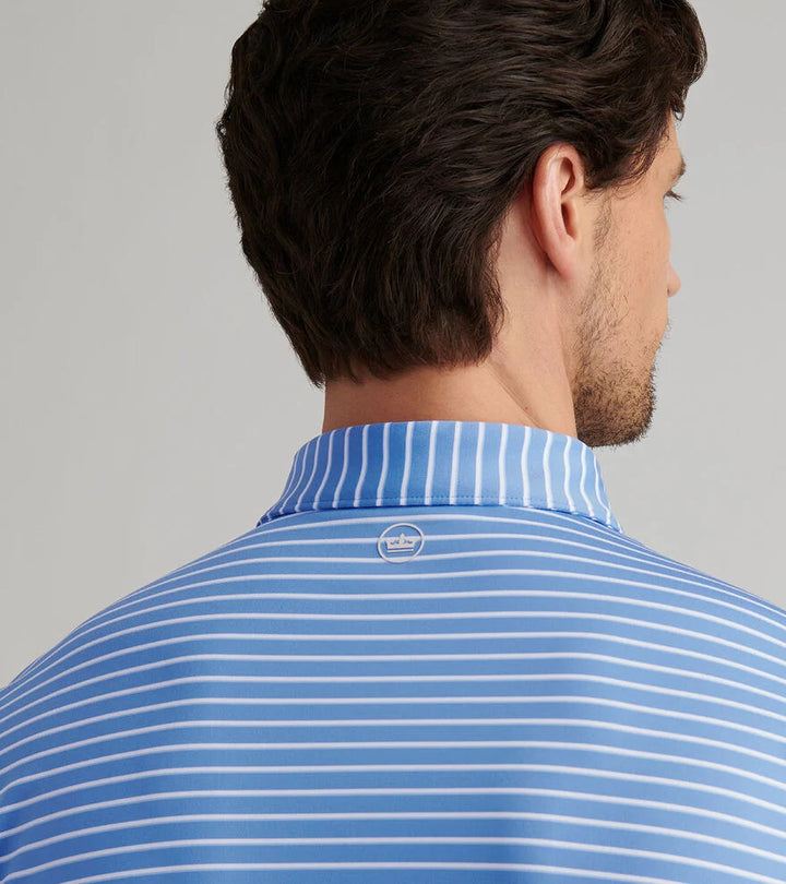 Peter Millar Dunnes Performance Jersey Polo "Lake Murray Dam Towers": Evening Tide