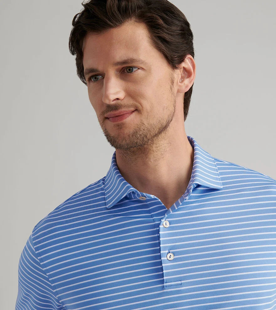 Peter Millar Dunnes Performance Jersey Polo "Lake Murray Dam Towers": Evening Tide
