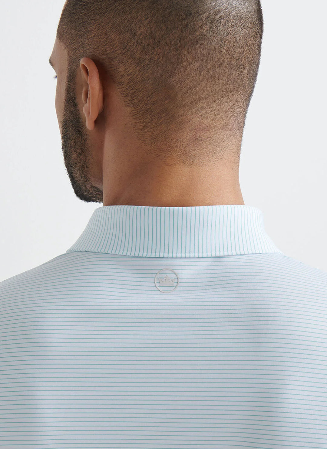 Peter Millar Highlands Performance Jersey Polo: White/Meadow