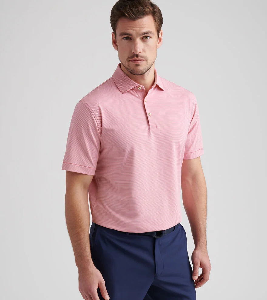 Peter Millar Jubilee Performance Jersey Polo: Tango Pink